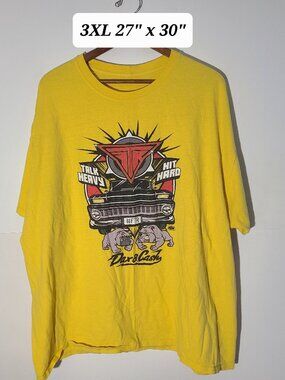 AEW FTR Dax Hardwood Cash Wheeler " Talk Heavy, Hit Hard" Yellow 3XL T-Shirt